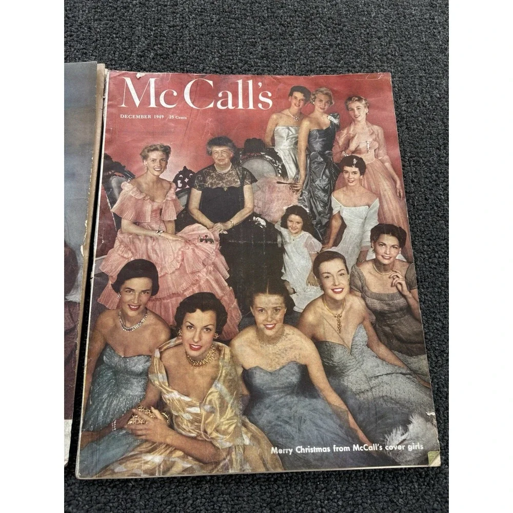 Lot 2 Vintage McCall's Magazine October 1944 December 1949 Mid‎ Century